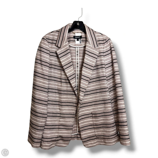 Blazer By Dkny In Striped Pattern, Size: M