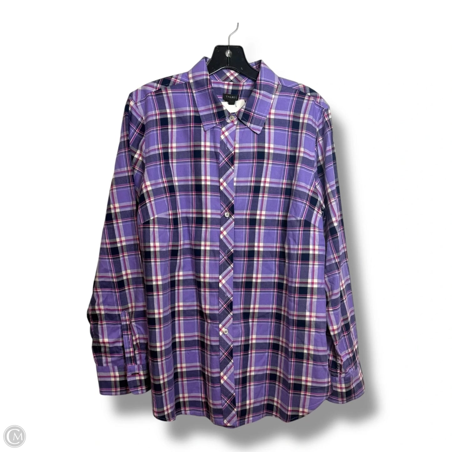Top Long Sleeve By Talbots In Purple, Size: L