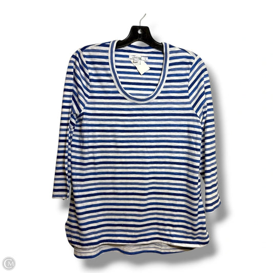 Top Long Sleeve By Chicos In Striped Pattern, Size: L