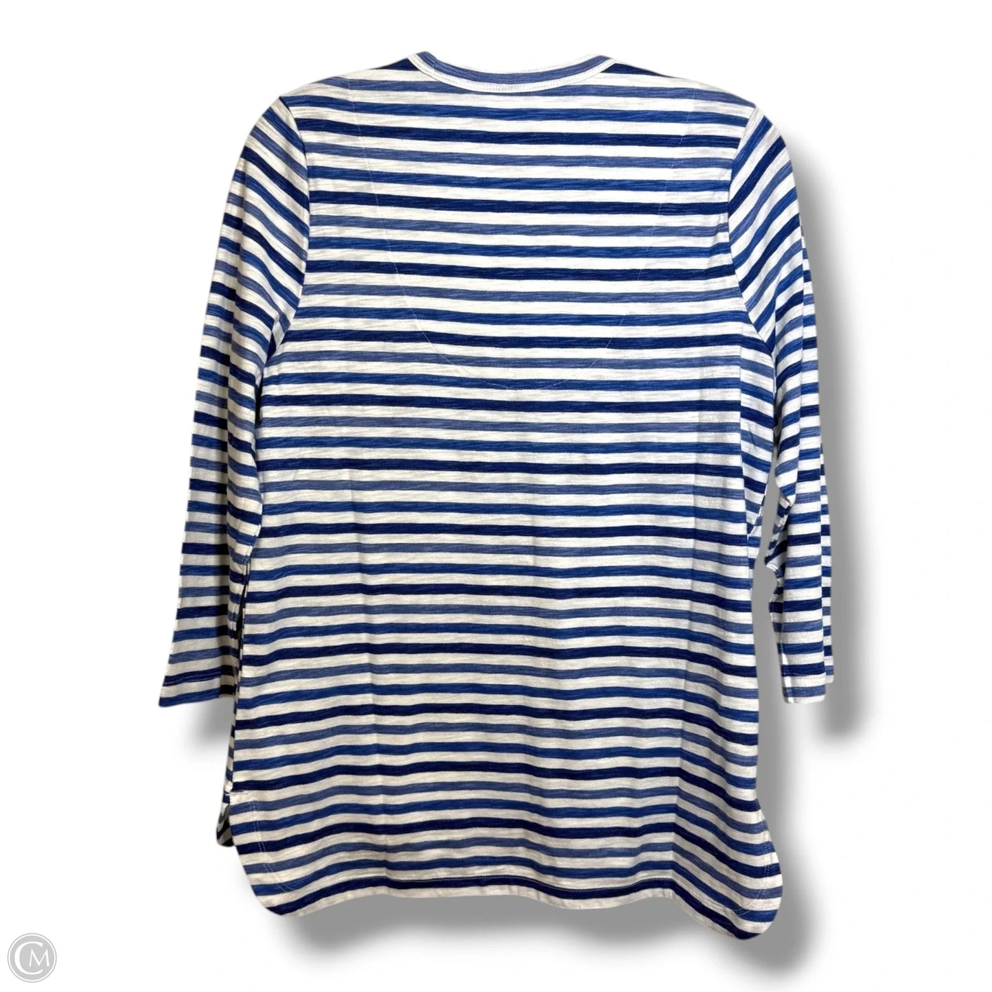 Top Long Sleeve By Chicos In Striped Pattern, Size: L