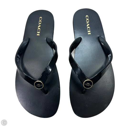 Sandals Designer By Coach In Black, Size: 9/10 large