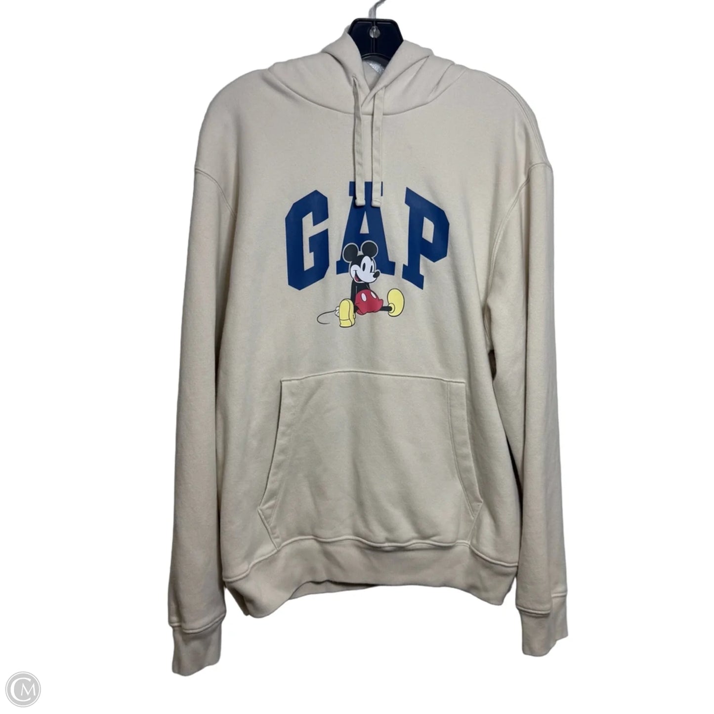 Sweatshirt Hoodie By Gap x Disney In Cream, Size: M