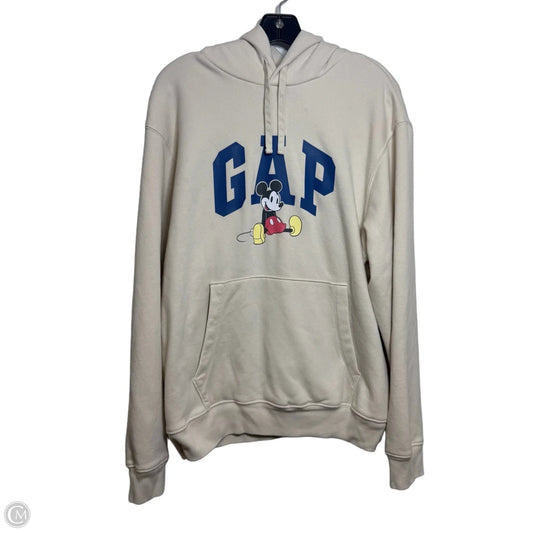 Sweatshirt Hoodie By Gap x Disney In Cream, Size: M