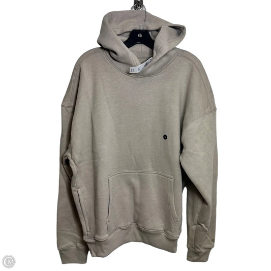 Boxy fit Sweatshirt Hoodie By Hollister In Beige, Size: L