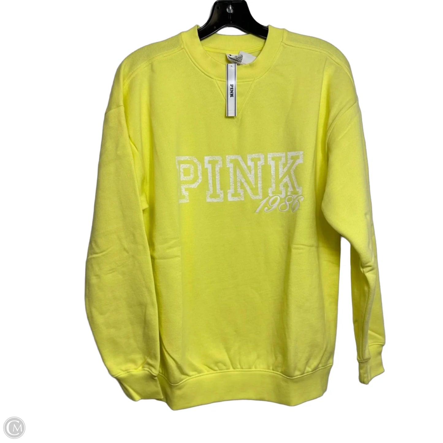 Sweatshirt Collar By Pink In Yellow, Size: Xs