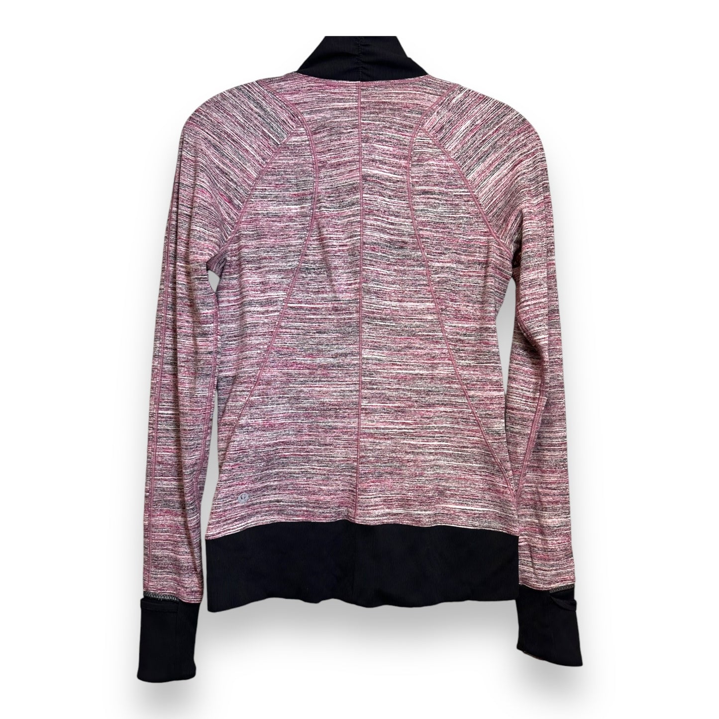 Athletic Top Long Sleeve Collar By Lululemon In Pink, Size: 4