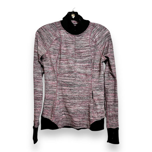 Athletic Top Long Sleeve Collar By Lululemon In Pink, Size: 4