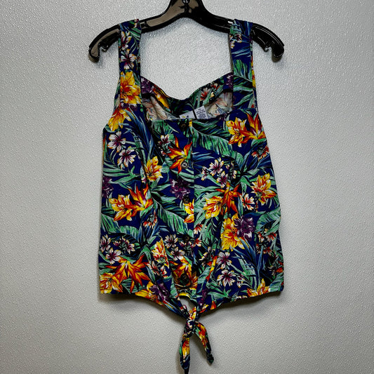 Floral Tank Basic Cami Caribbean Joe, Size Xxl