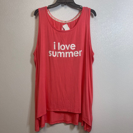 Top Sleeveless By Peace Love World  Size: 2x