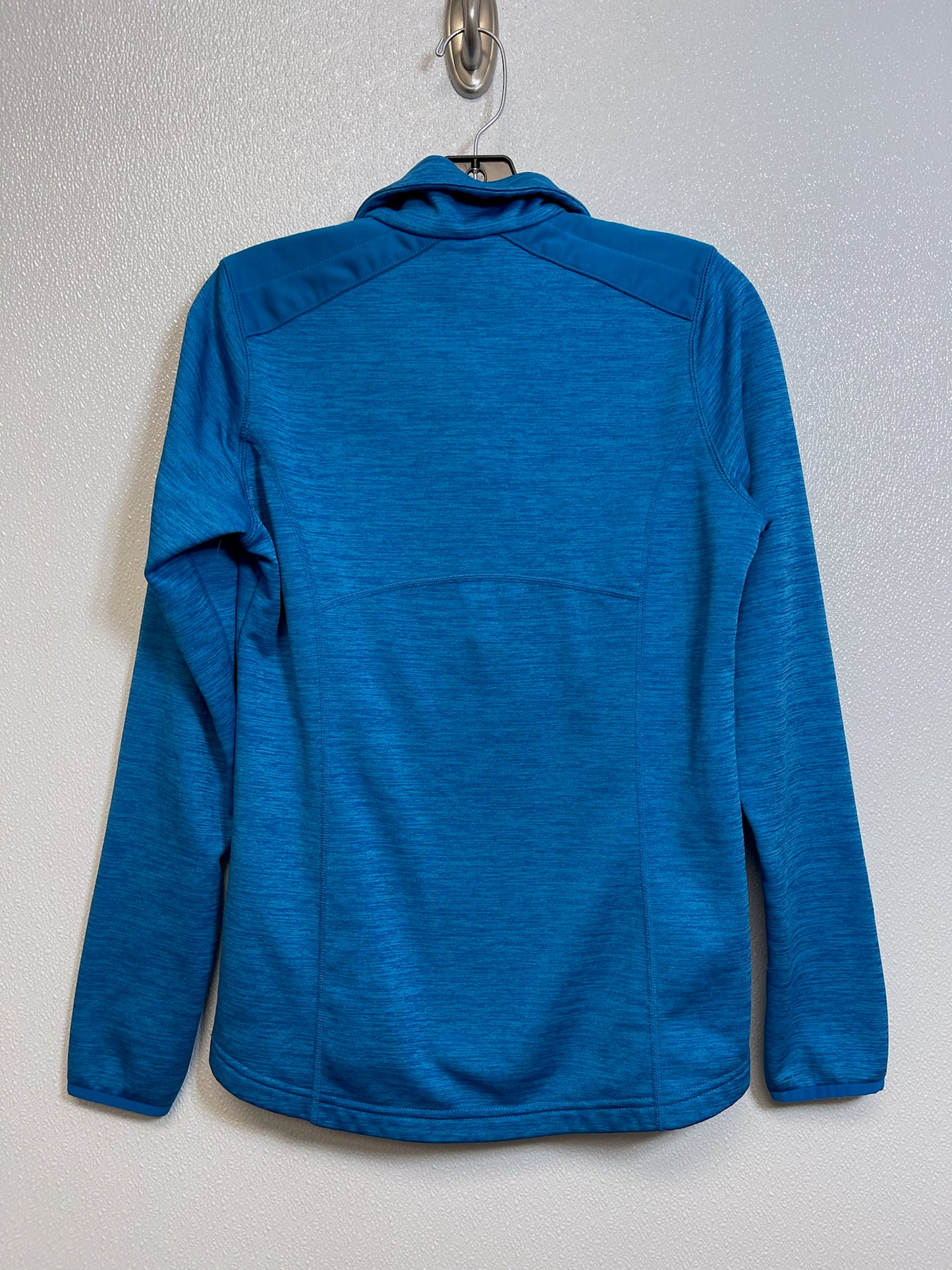 Athletic Top Long Sleeve Collar By Columbia In Aqua, Size: S