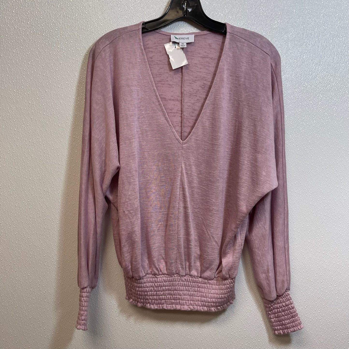 Top Long Sleeve By EVEREVE In Pink, Size: Xs