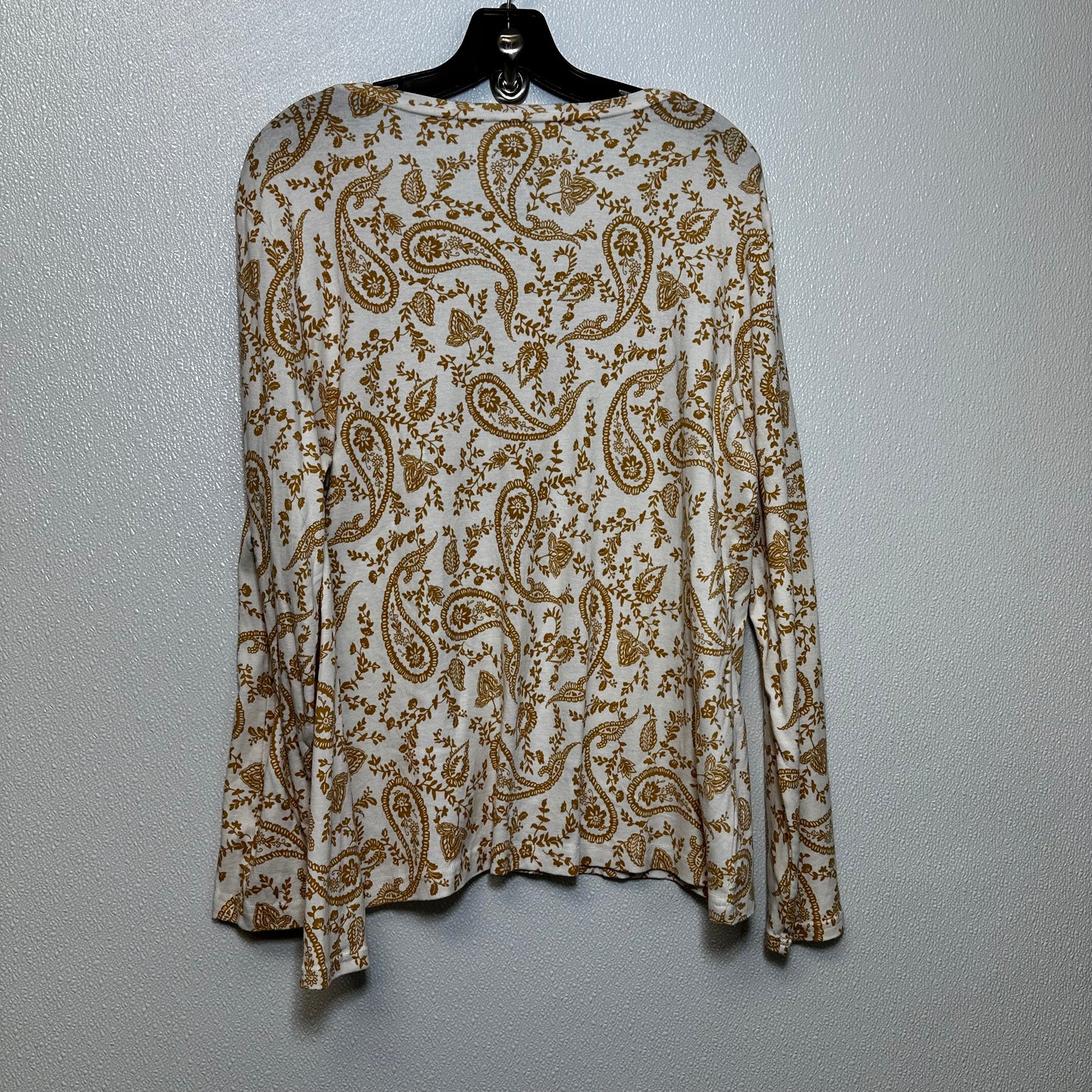 Print Top Long Sleeve Croft And Barrow O, Size Xl