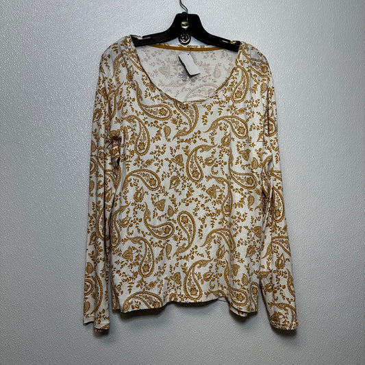 Print Top Long Sleeve Croft And Barrow O, Size Xl