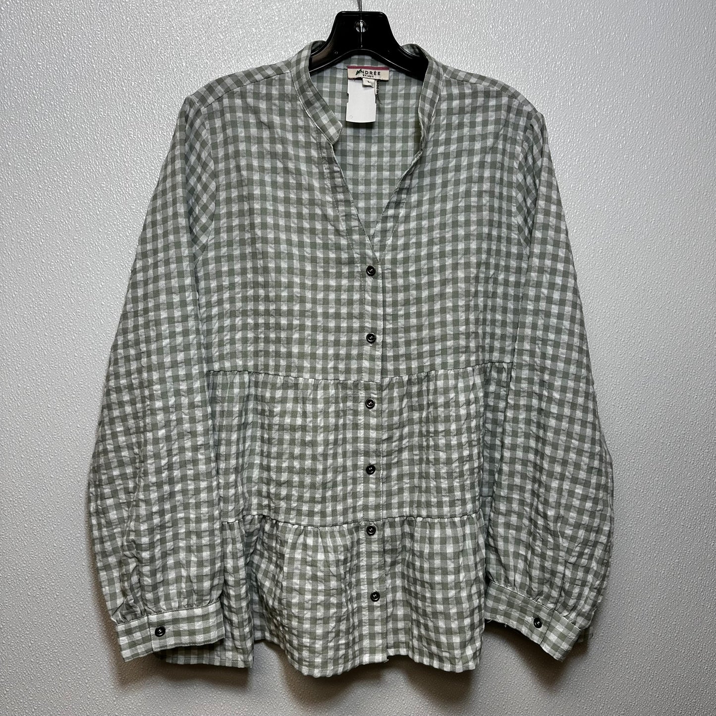 Checked Top Long Sleeve Cmf, Size L