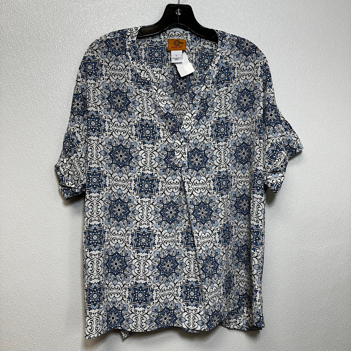 Blue Top Short Sleeve Ruby Rd, Size L