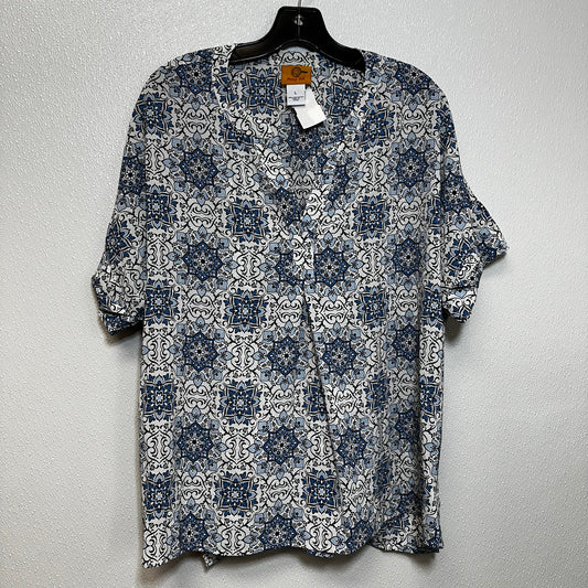 Blue Top Short Sleeve Ruby Rd, Size L