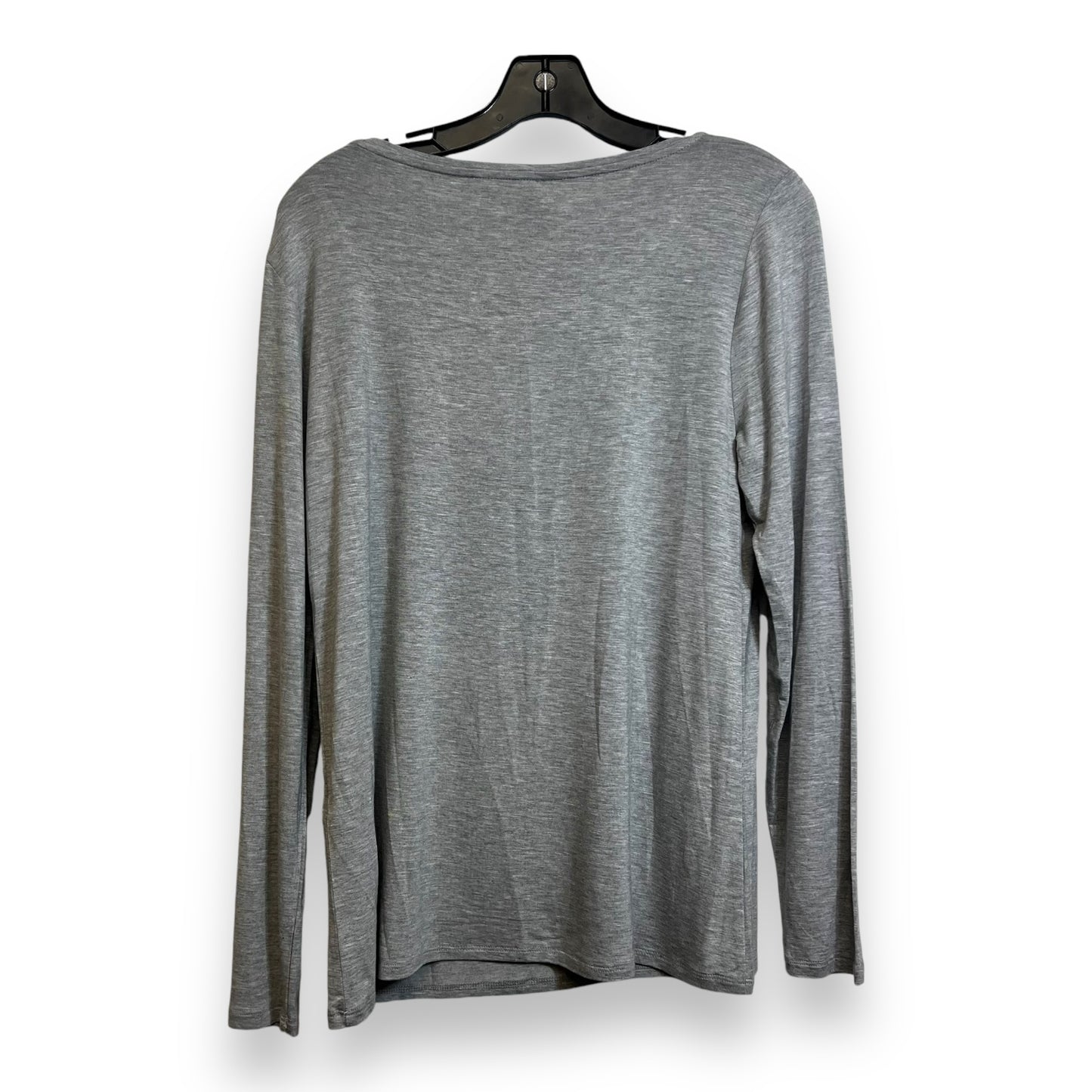 Top Long Sleeve Basic By White House Black Market O In Grey, Size: M