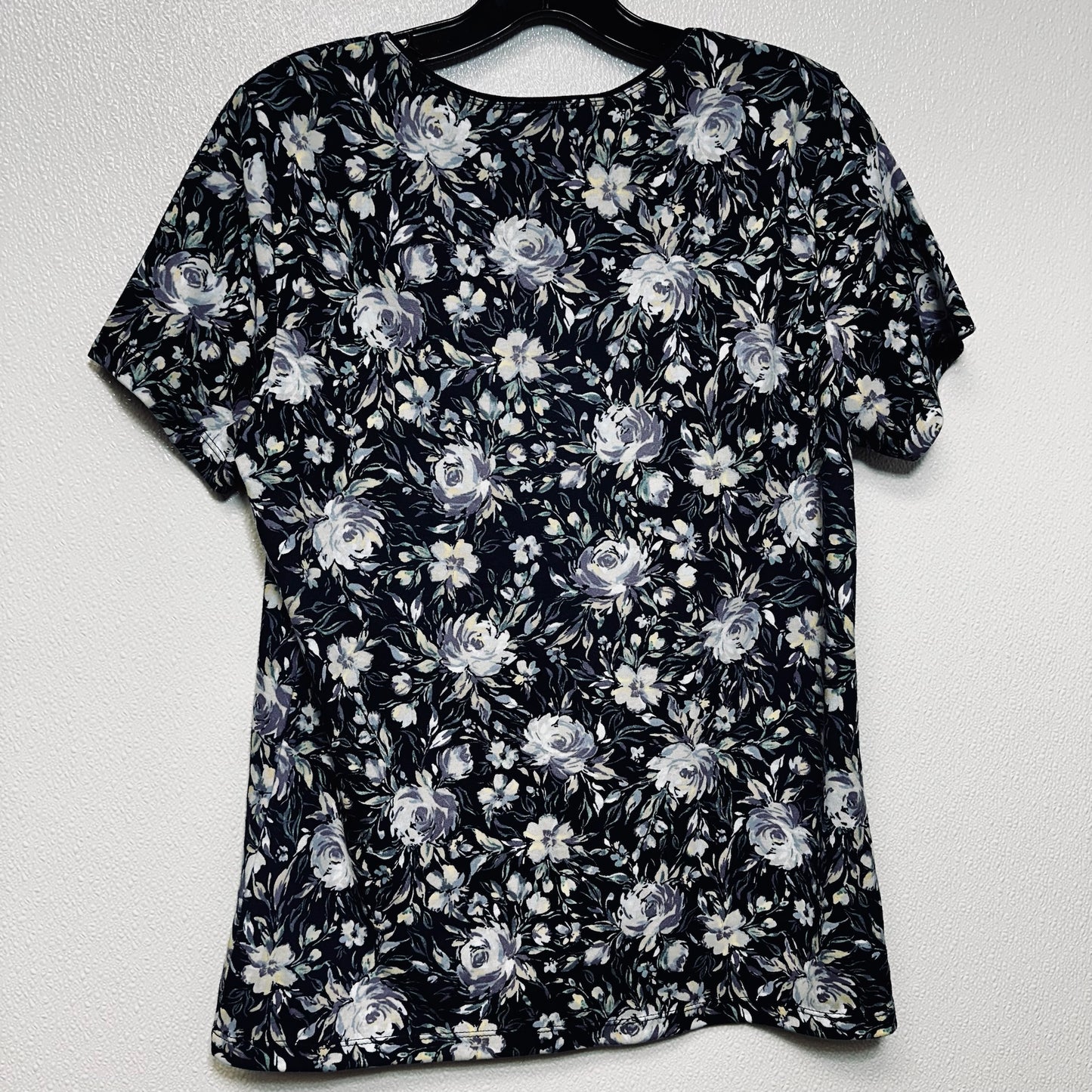 Floral Top Short Sleeve Karen Scott, Size M