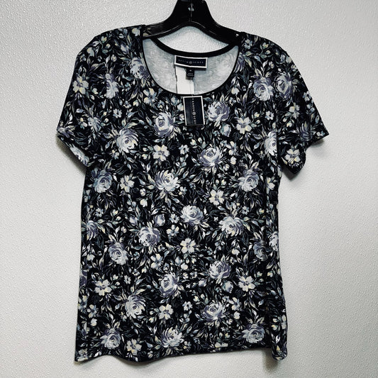 Floral Top Short Sleeve Karen Scott, Size M