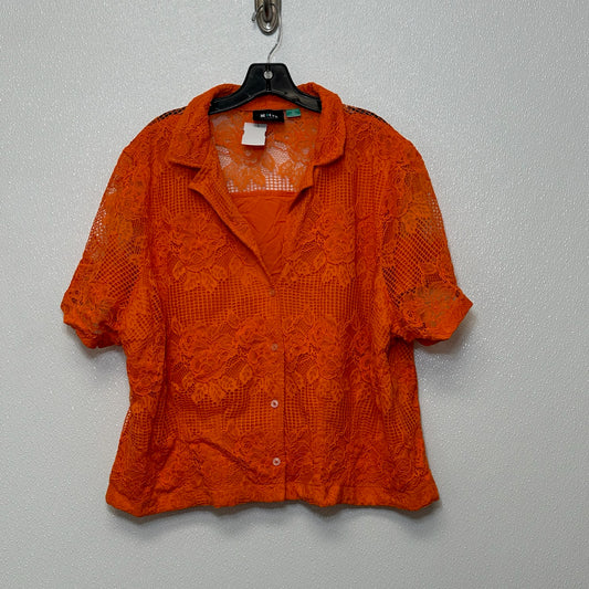 Orange Top Short Sleeve Maeve, Size 3x