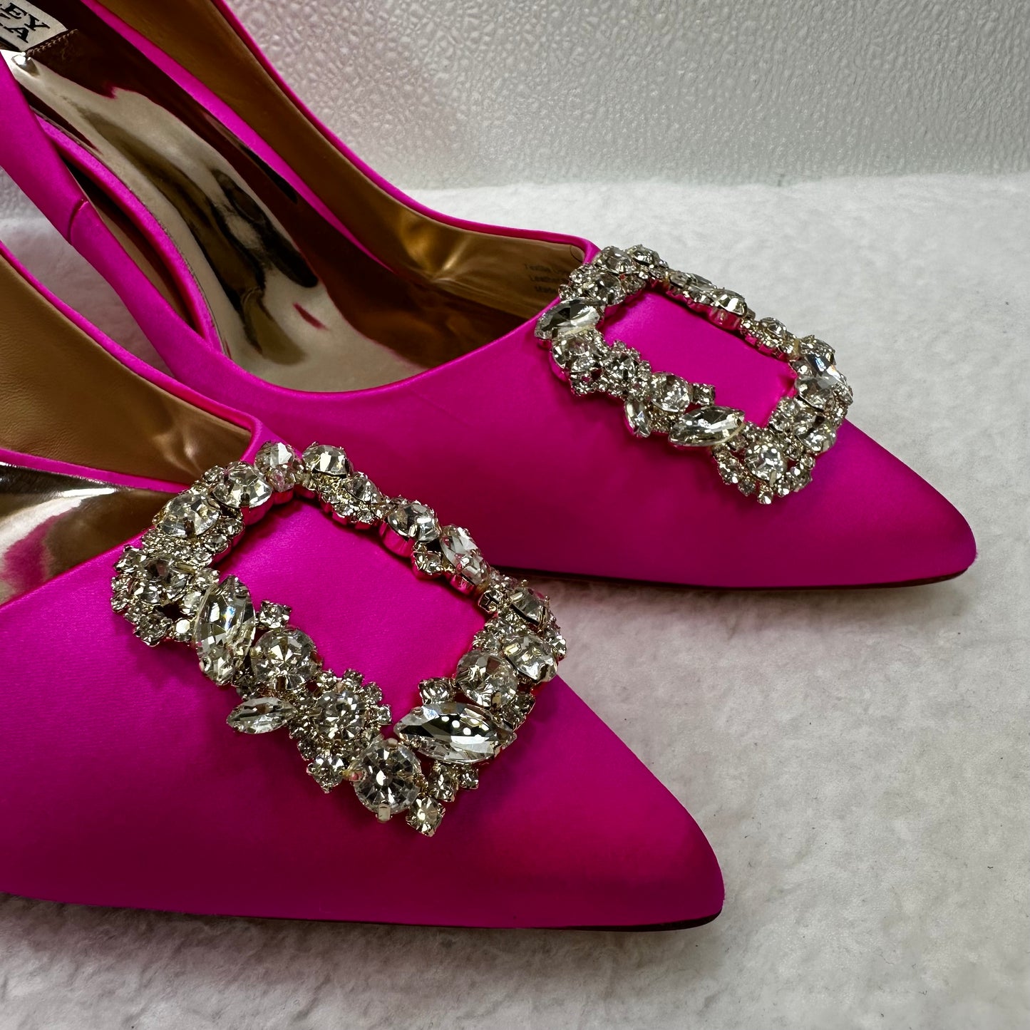 Hot Pink Shoes Heels Stiletto Badgley Mischka, Size 13