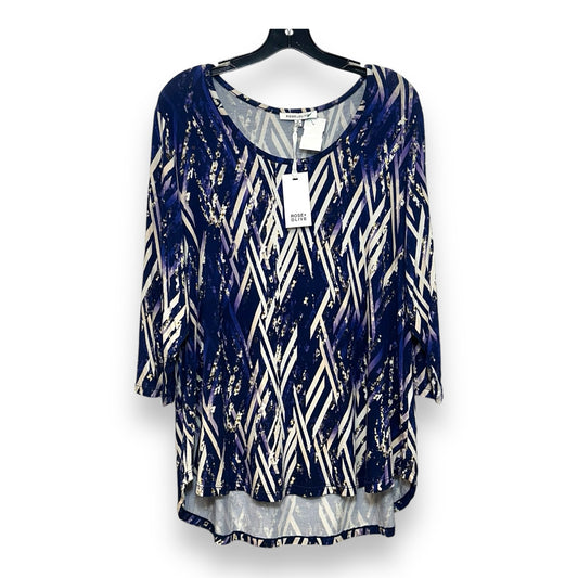 Top 3/4 Sleeve By Rose And Olive In Print, Size: 1x