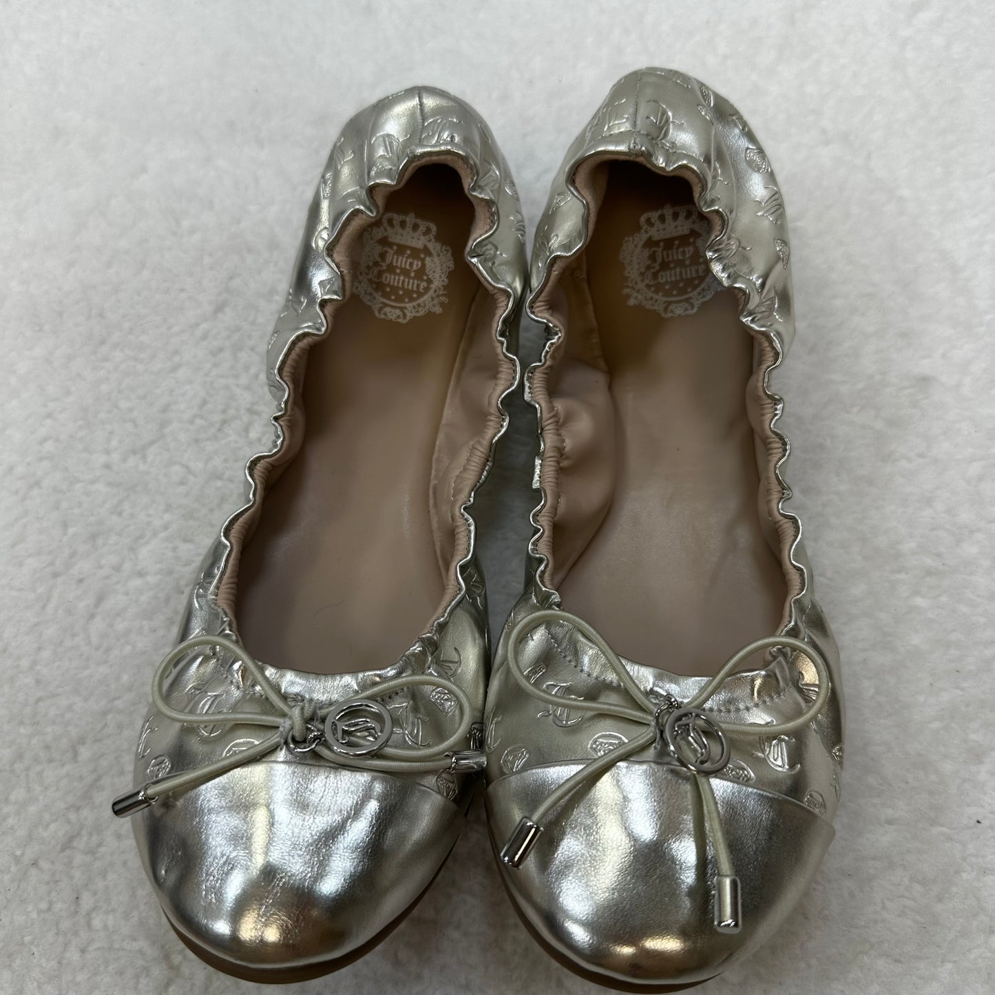 Metallic Shoes Flats Ballet Juicy Couture, Size 9