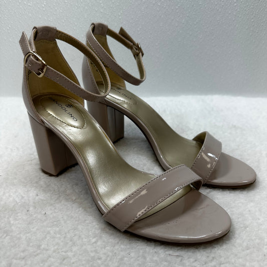 Nude Sandals Heels Block Bandolino, Size 6.5