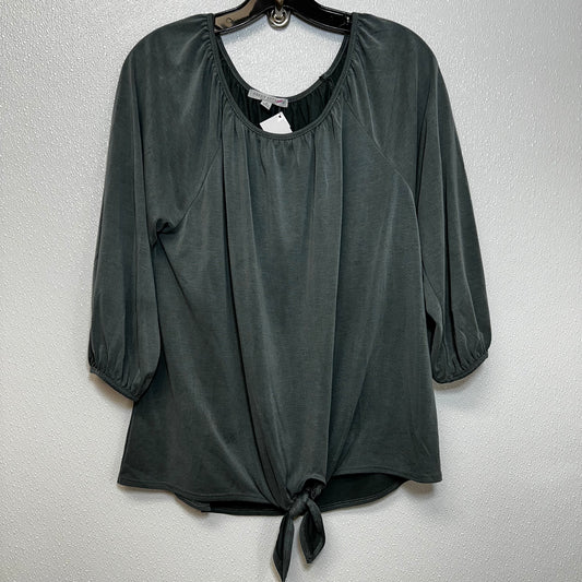 Top 3/4 Sleeve Green Envelope, Size M