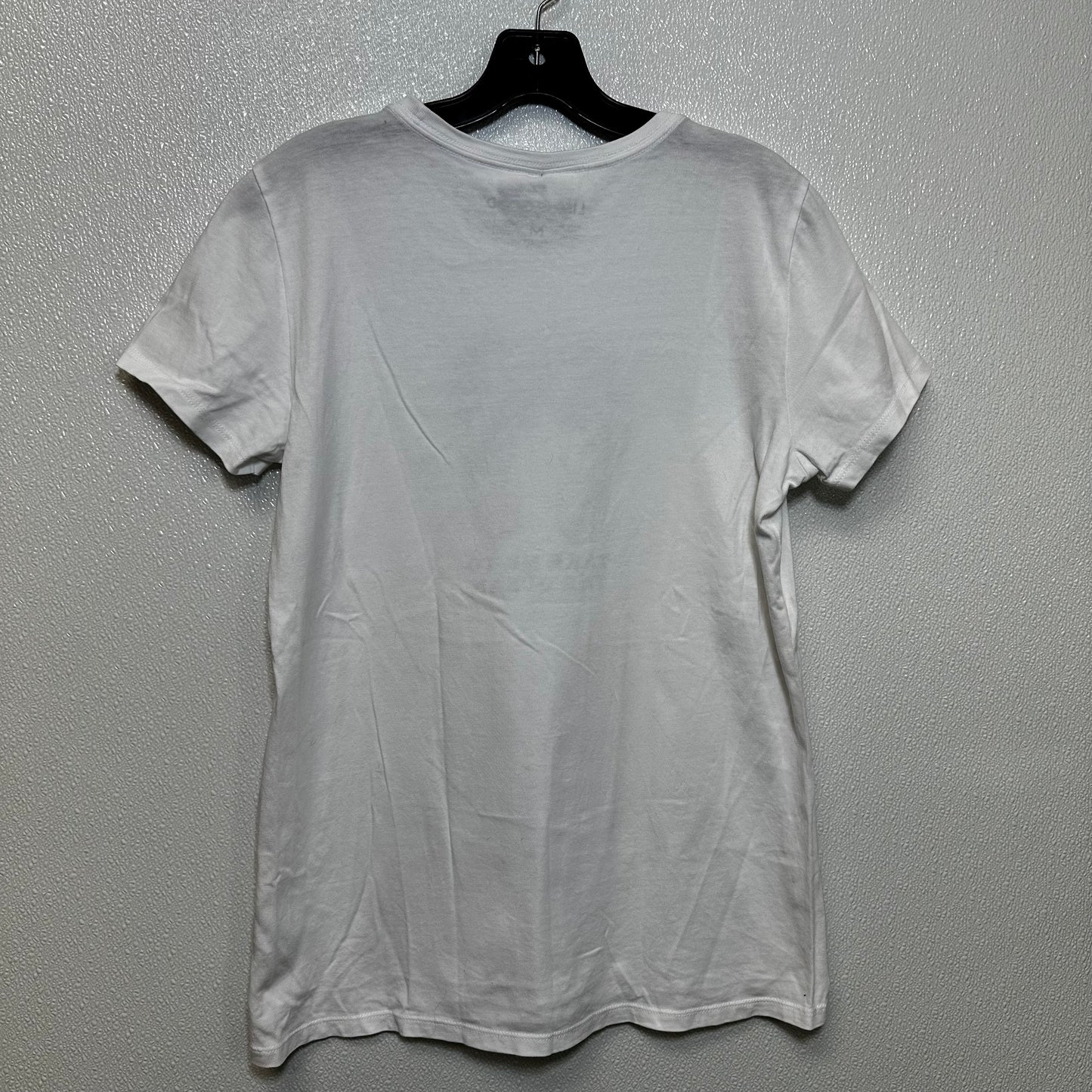 White Top Short Sleeve Basic Life Is Good, Size M