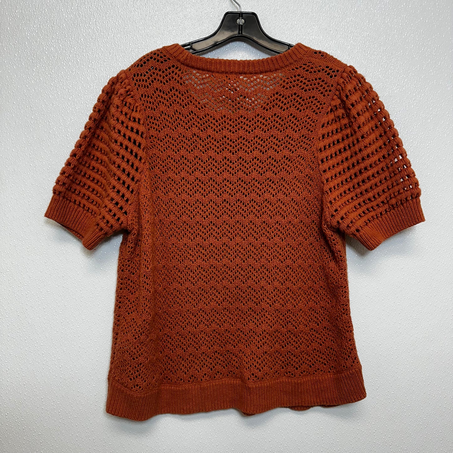 Sweater Short Sleeve By Madewell In Rust, Size: L