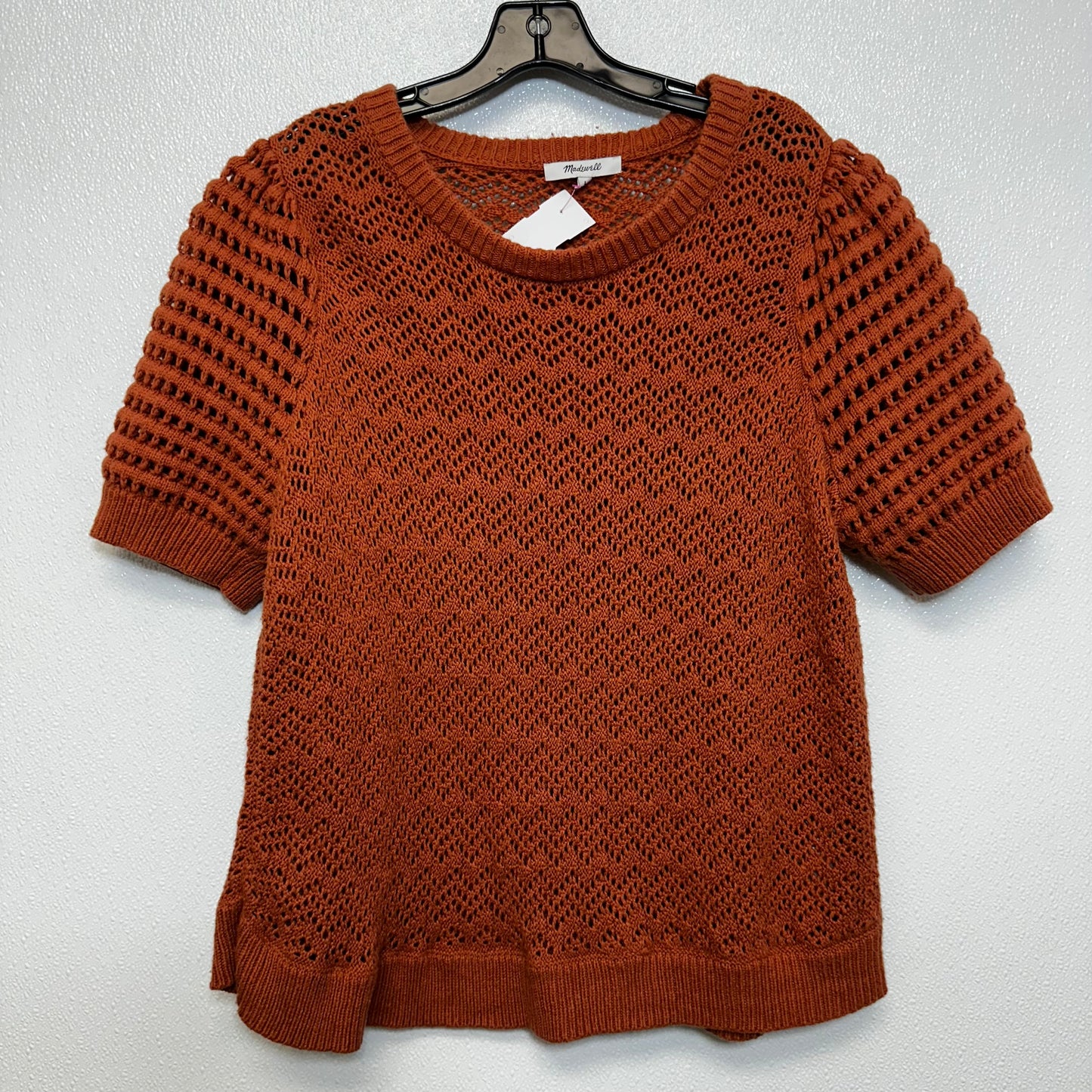 Sweater Short Sleeve By Madewell In Rust, Size: L