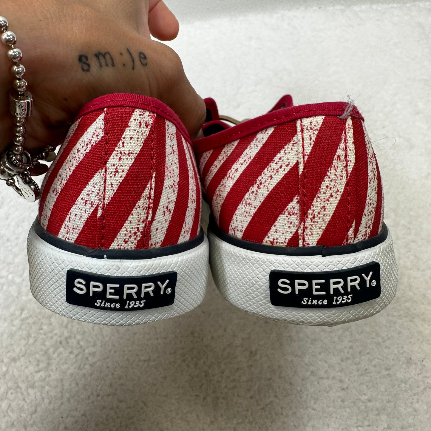 Flag Shoes Sneakers Sperry, Size 6