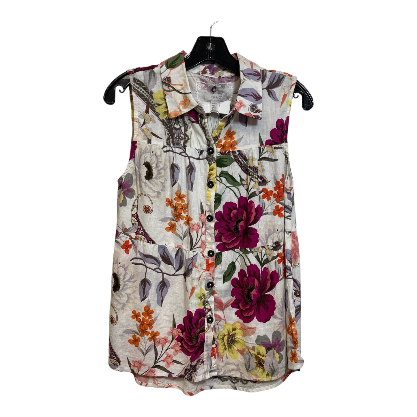 Top Sleeveless By Cupio In Floral, Size: M