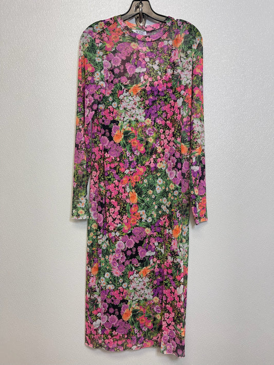 Floral Dress Casual Midi Clothes Mentor, Size L