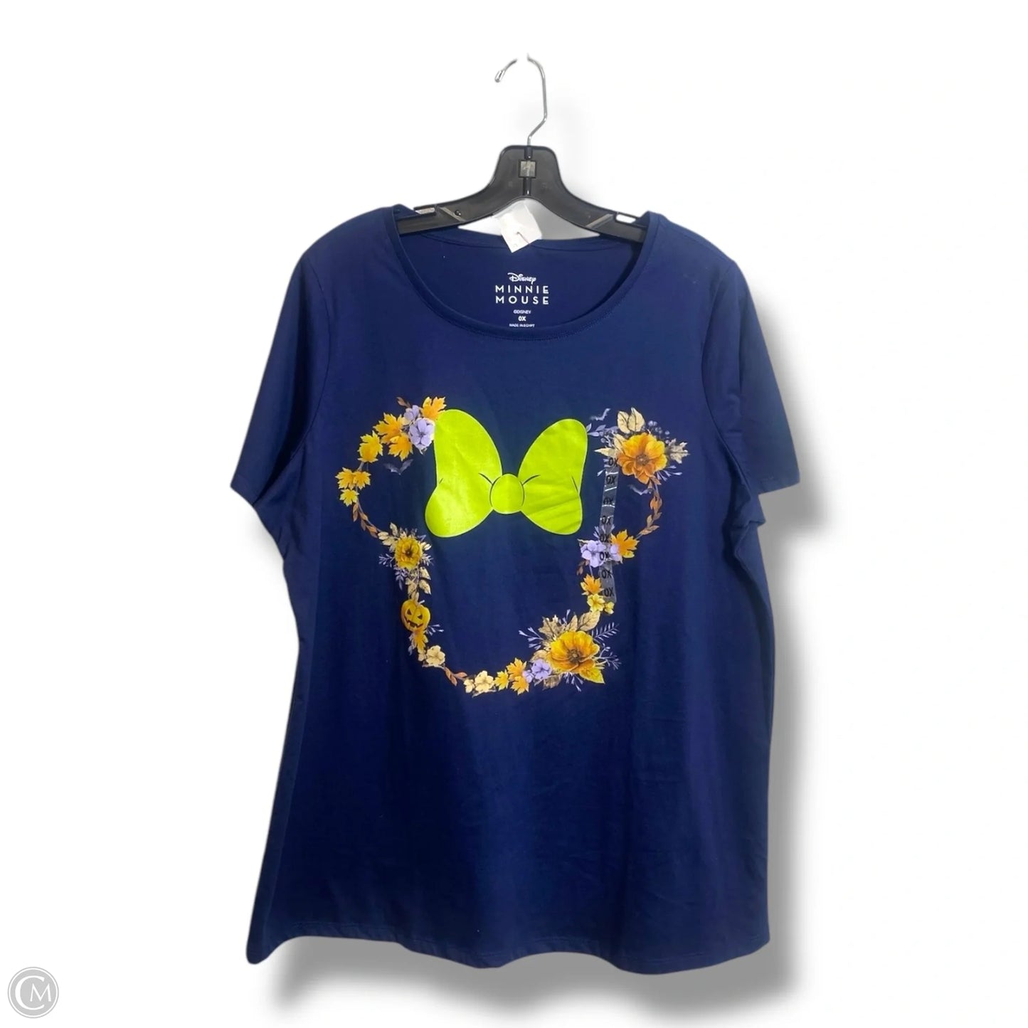 Minnie Mouse Top Short Sleeve Basic By Clothes Mentor In Navy, Size: 0x