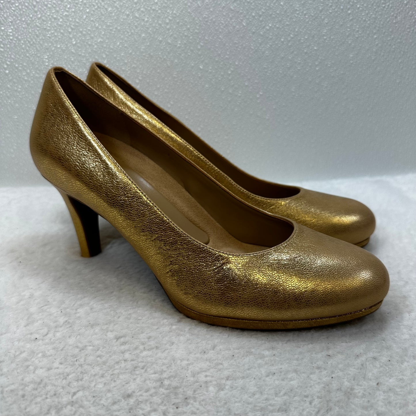 Shoes Heels Block By Naturalizer In Gold, Size: 9.5