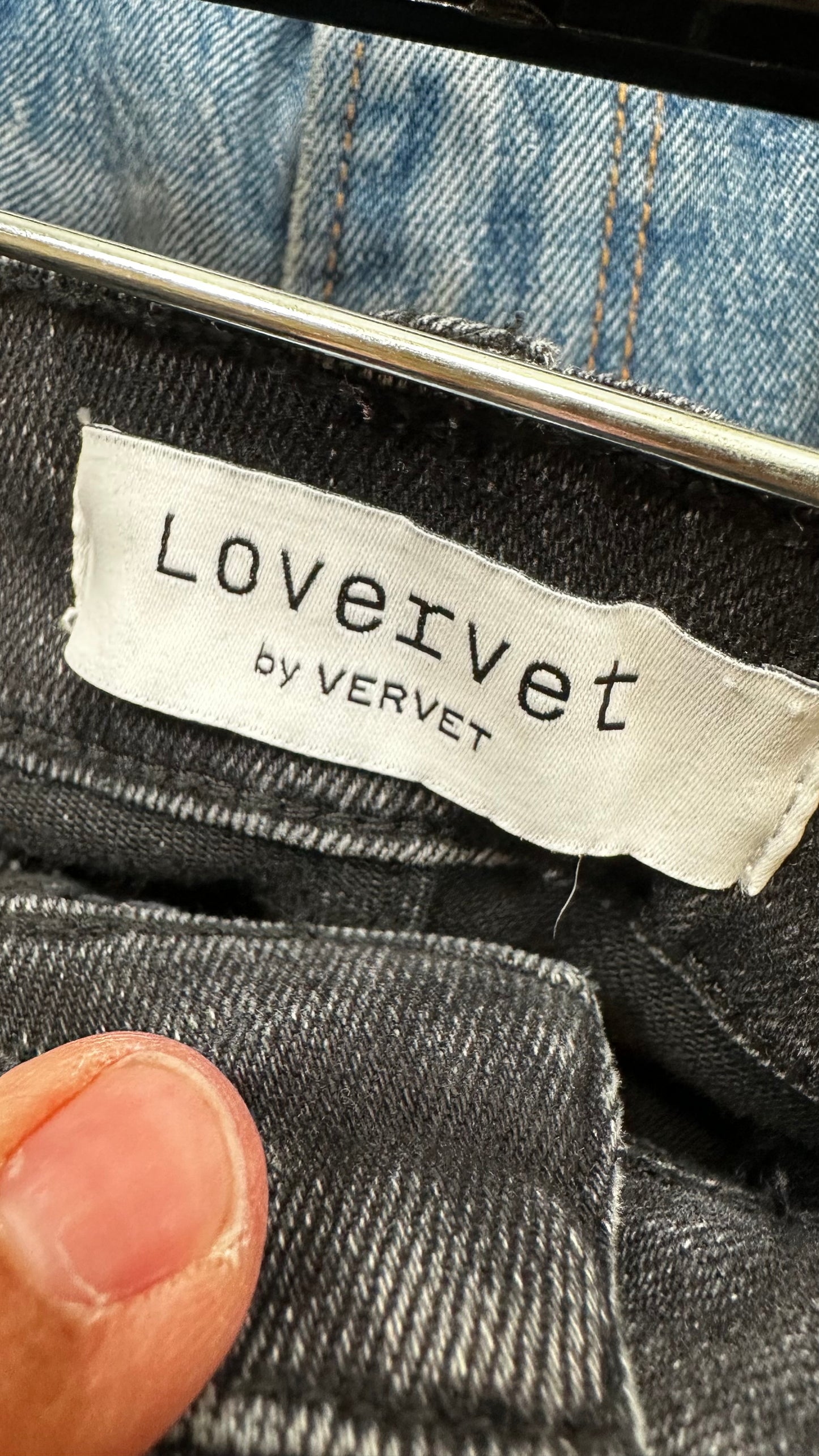 Jeans Straight By LOVERVET In Black Denim, Size: 20