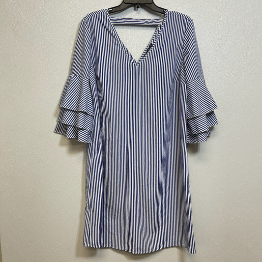 Dress Casual Short By Mlle Gabrielle In Striped, Size: Xl