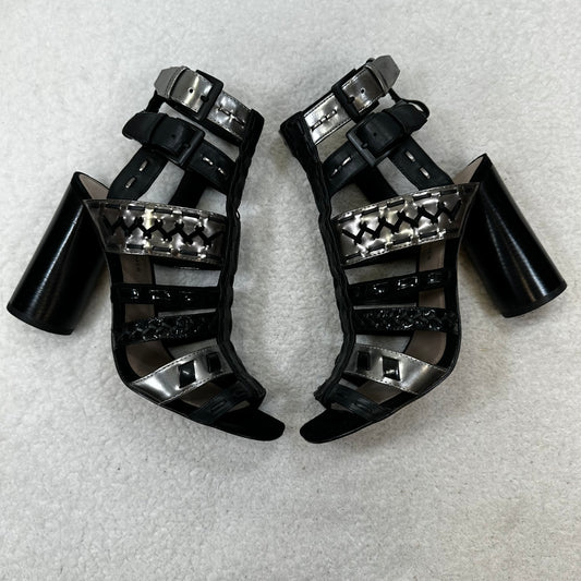 Sandals Heels Block By Donald Pliner In Black, Size: 8.5