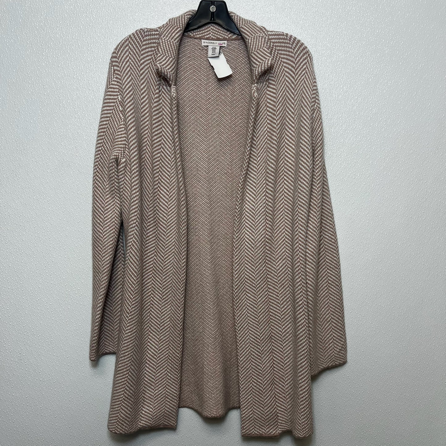 Cardigan By Clothes Mentor In Tan, Size: M