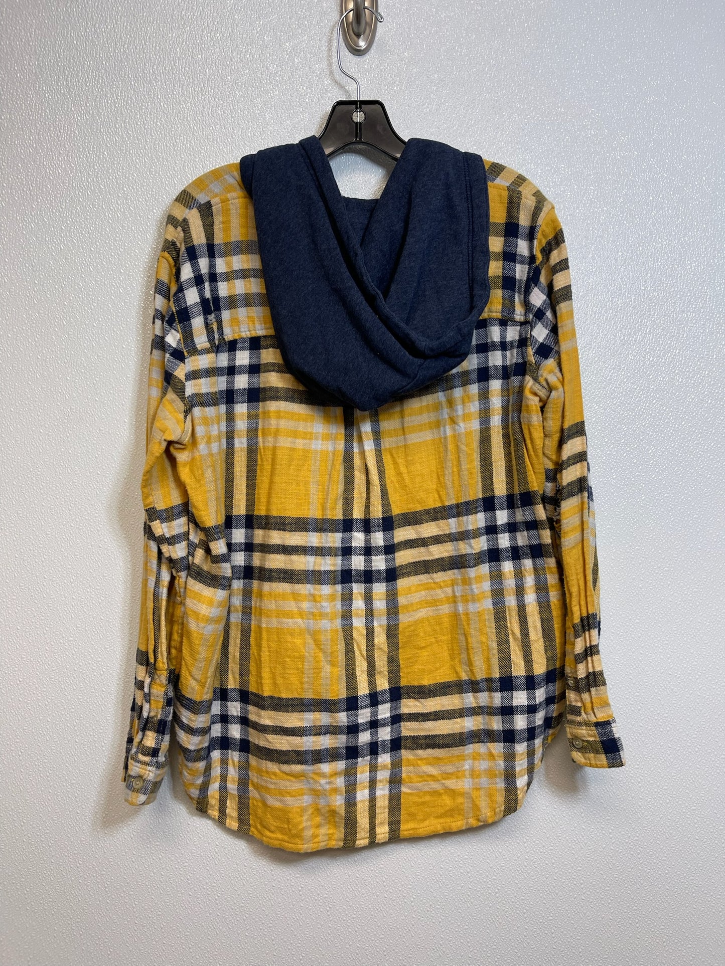 Jacket Shirt By American Eagle In Plaid, Size: M