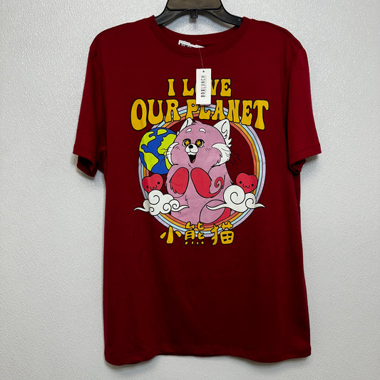 Top Short Sleeve Basic By Disney Store In Brick Red, Size: Xl