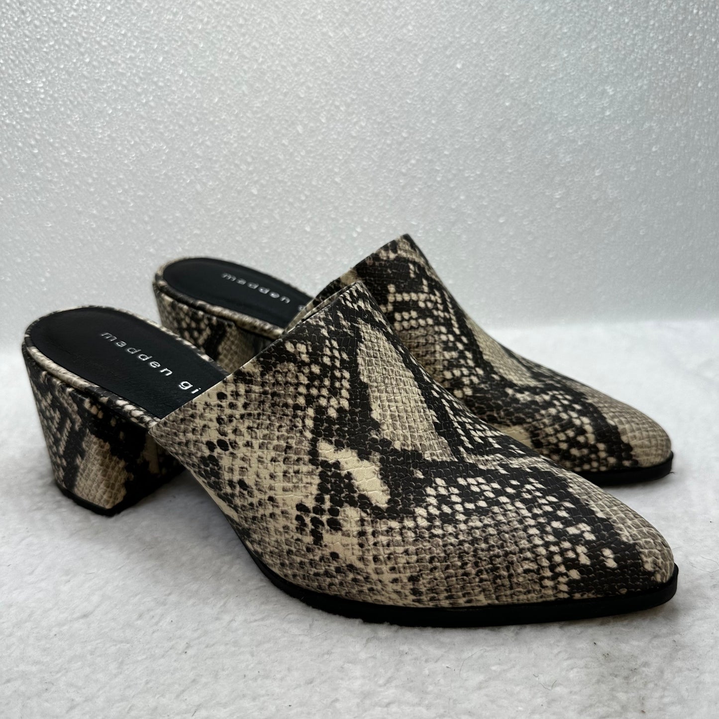 Shoes Flats Mule & Slide By Madden Girl In Snakeskin Print, Size: 8.5