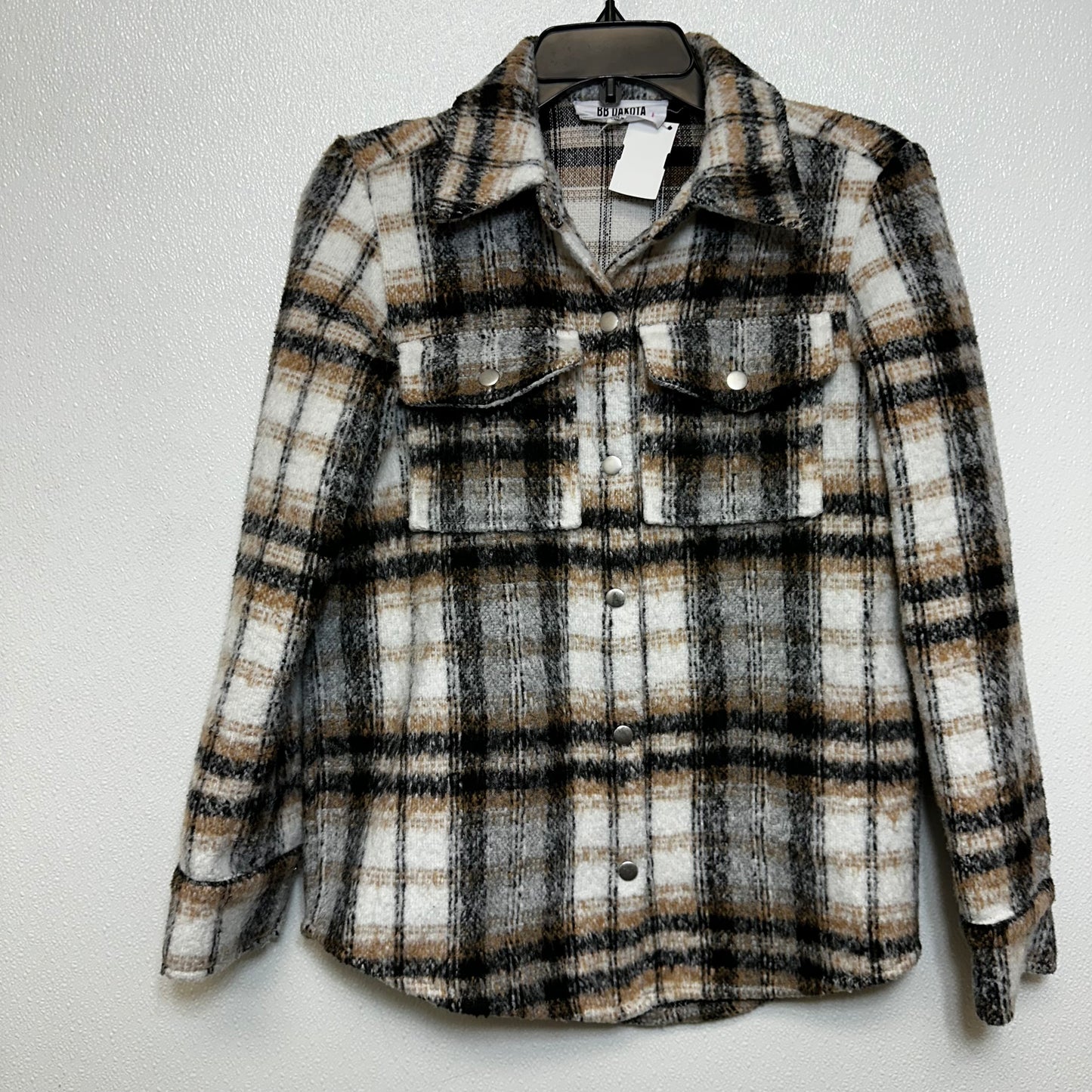 Jacket Shirt By Bb Dakota In Plaid, Size: S