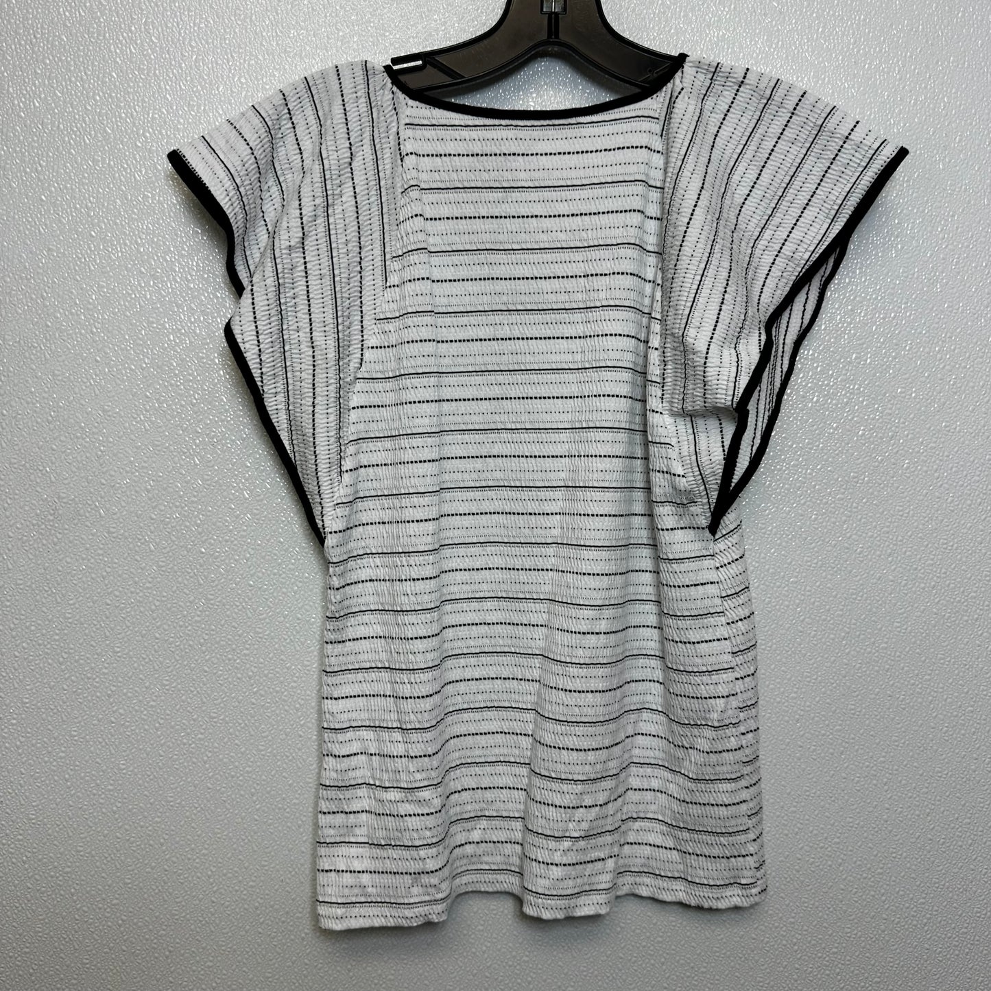 Top Sleeveless By Loft O In Black White, Size: S