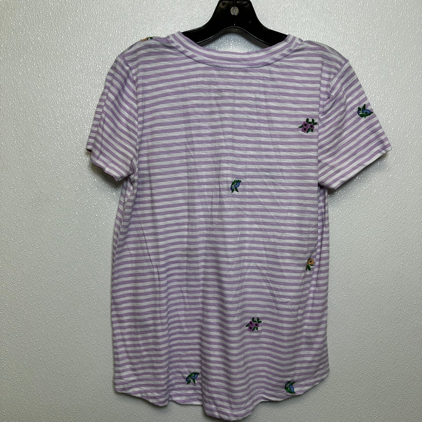 Top Short Sleeve Basic By Loft O In Striped, Size: Xs