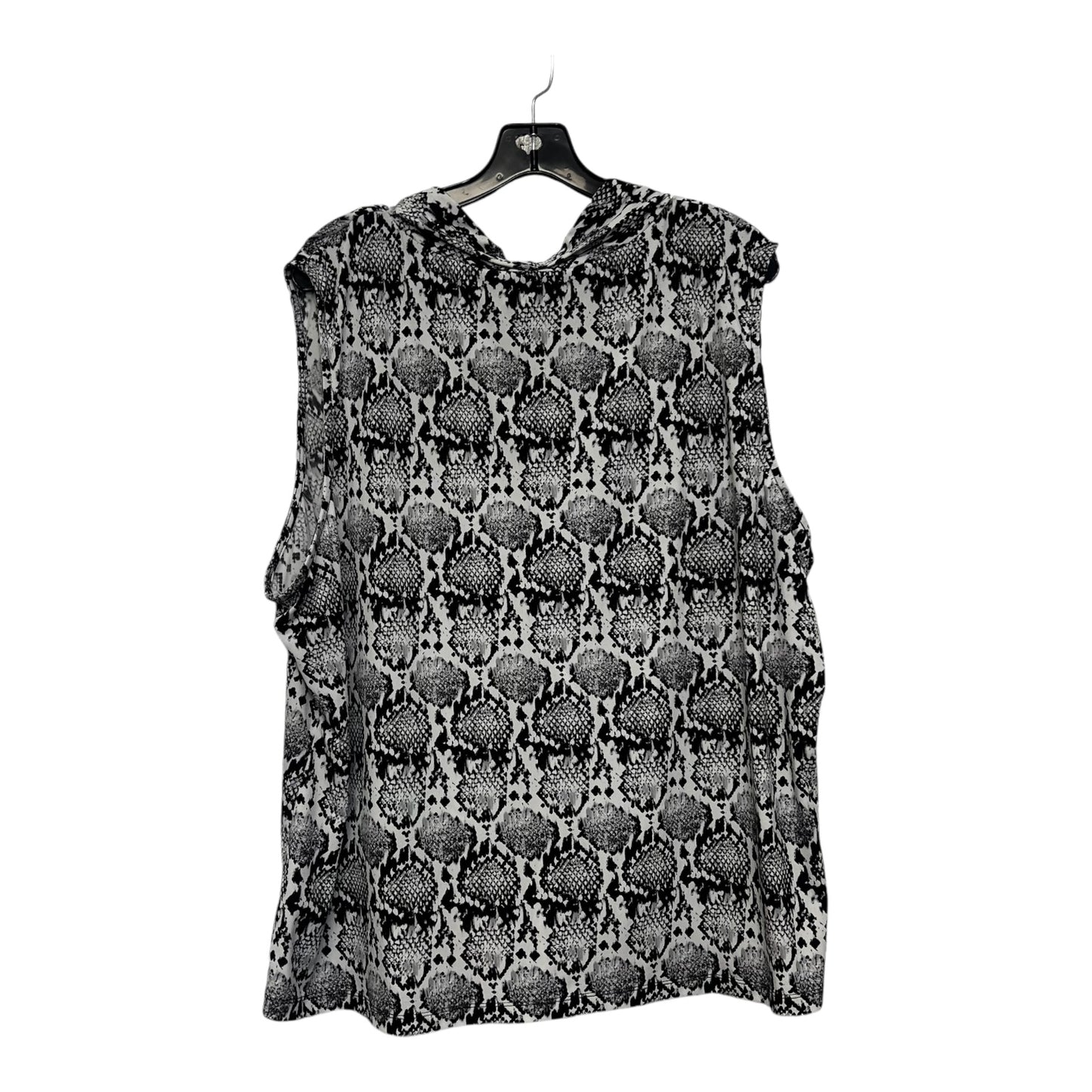 Top Sleeveless By Calvin Klein O In Black White, Size: 3x