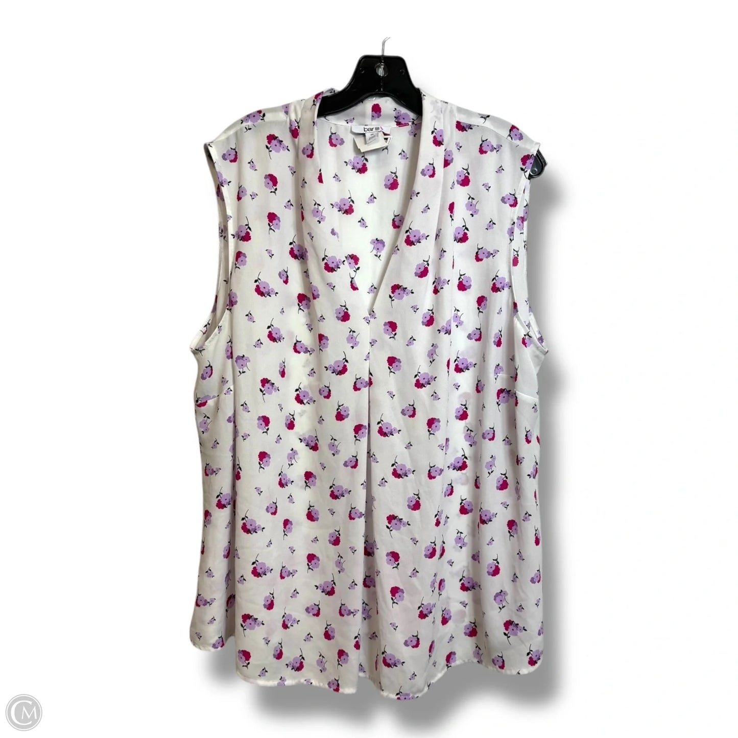 Top Sleeveless By Bar Iii In Floral, Size: 3x