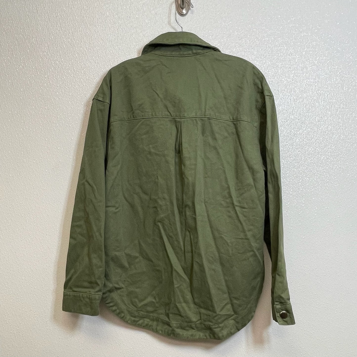 Jacket Shirt By Zara In Olive, Size: S